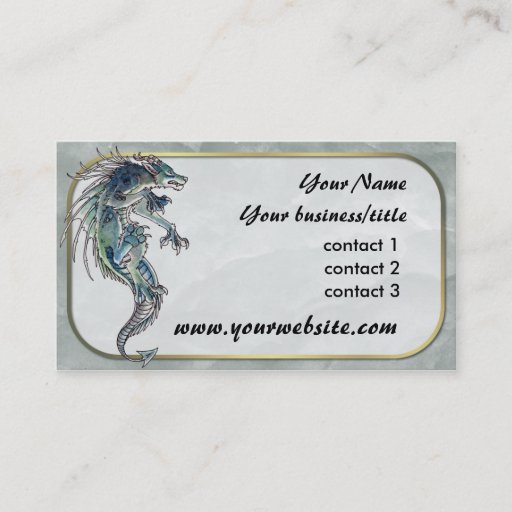 Customizable Dragon Wolf Business Card