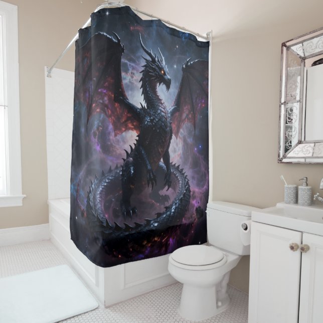 Dragon World – The Realm of Fire and Magic´2 Shower Curtain (In Situ)