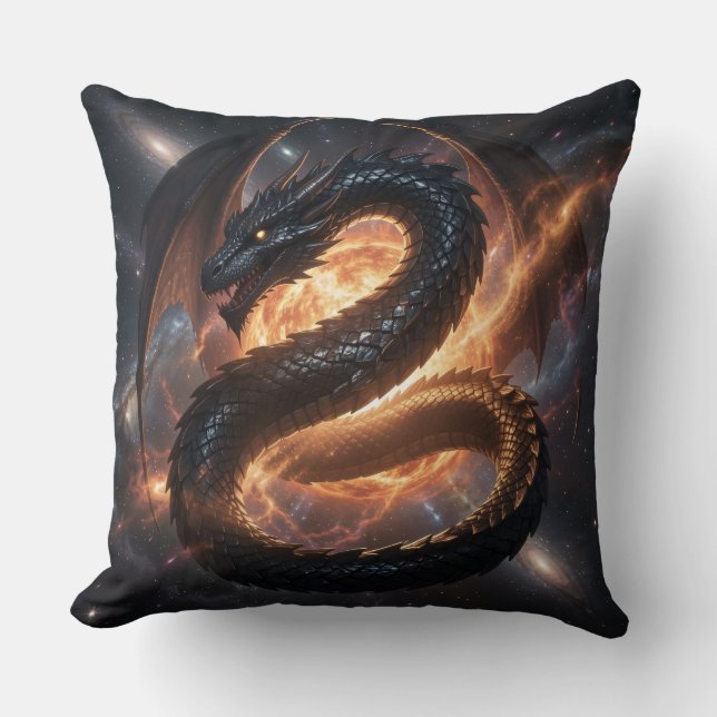 Dragon World – The Realm of Fire and Magic´4 Throw Pillow (Front)