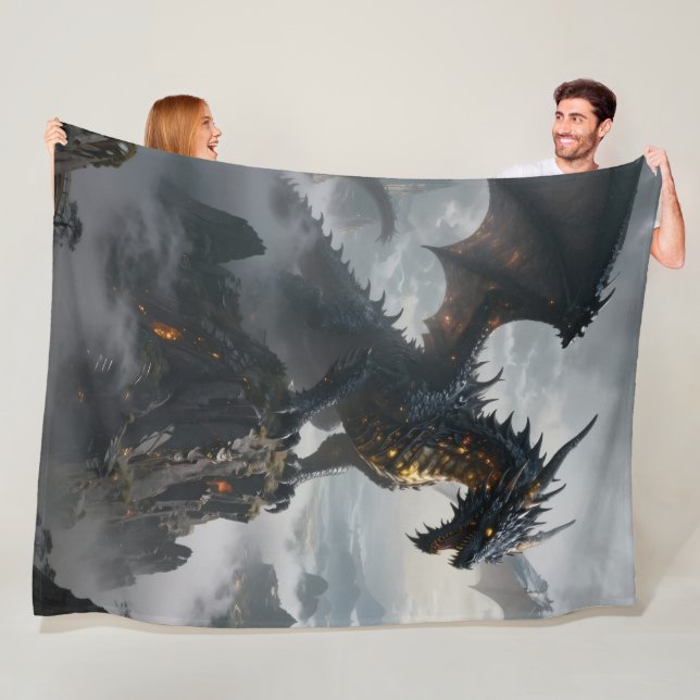 Dragon World – The Realm of Fire and Magic Fleece Blanket (In Situ)