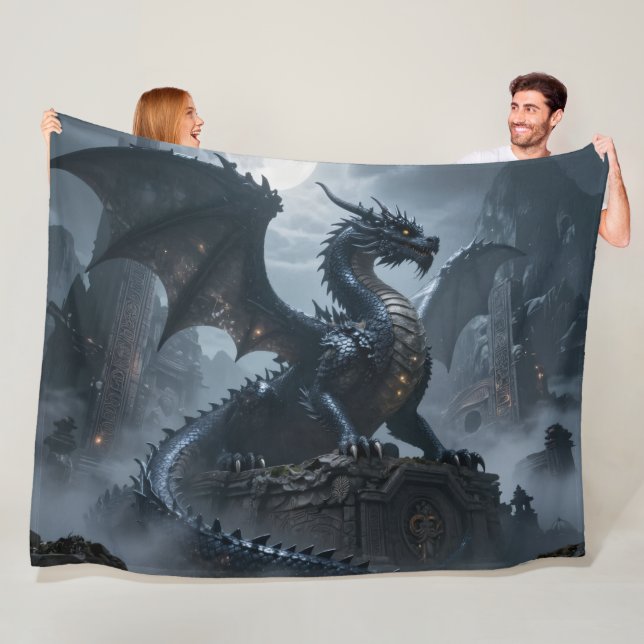 Dragon World – The Realm of Fire and Magic Fleece Blanket (In Situ)