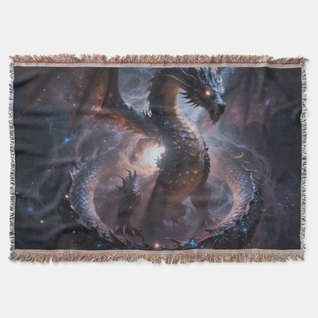 Dragon World – The Realm of Fire and Magic Throw Blanket (Front)