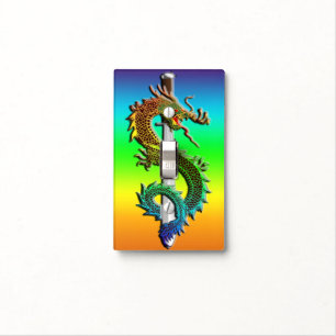 Dragon wrapped around sword light switch cover
