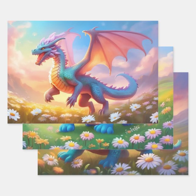 Dragon Wrapping Paper Sheets (Set)