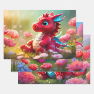 Dragon Wrapping Paper Sheets