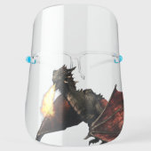 Dragon Wyvern Fantasy Fire Breathing Mythology Face Shield (Front)