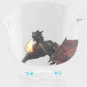 Dragon Wyvern Fantasy Fire Breathing Mythology Face Shield (Front w/Glasses)