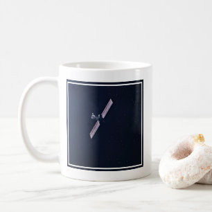 Dragon Xl Spacecraft Approaching A Lunar Gateway. Coffee Mug