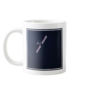 Dragon Xl Spacecraft Approaching A Lunar Gateway. Giant Coffee Mug