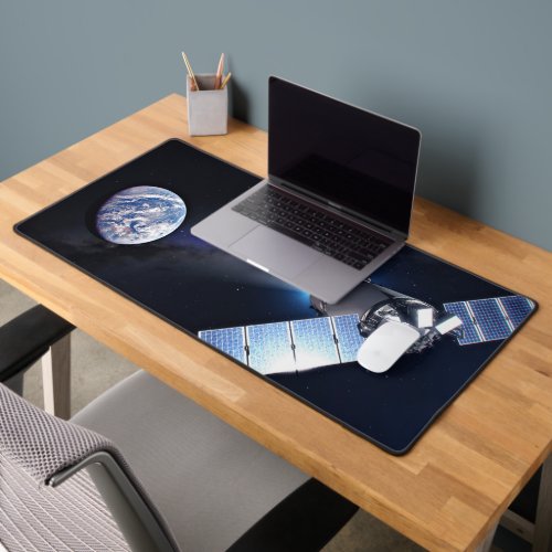 Dragon Xl Spacecraft With Planet Earth In Distance Desk Mat