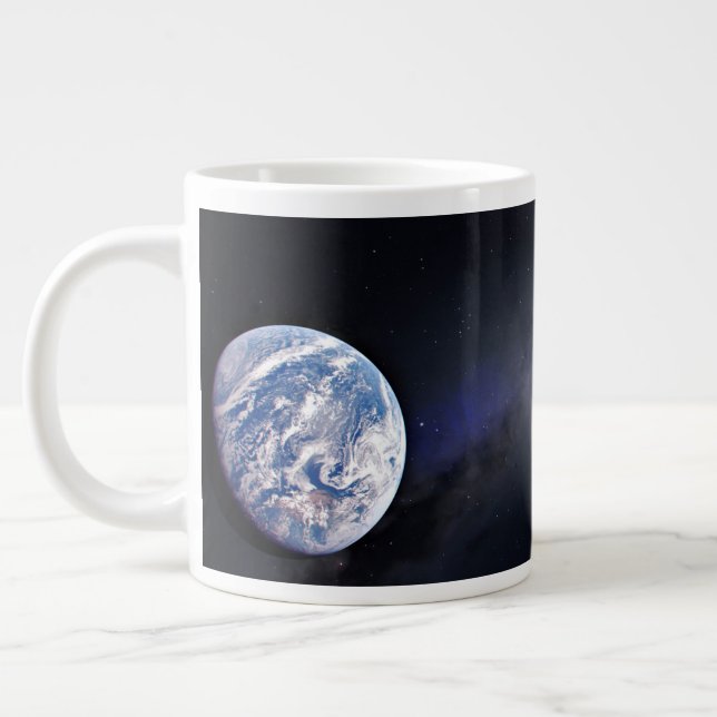 Dragon Xl Spacecraft With Planet Earth In Distance Giant Coffee Mug (Left)