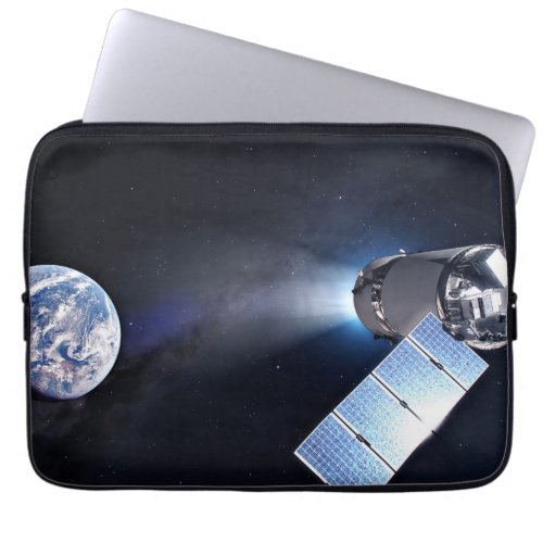 Dragon Xl Spacecraft With Planet Earth In Distance Laptop Sleeve