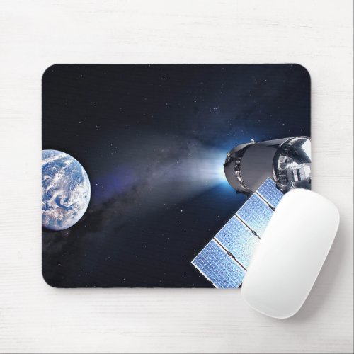 Dragon Xl Spacecraft With Planet Earth In Distance Mouse Pad