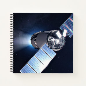 Dragon Xl Spacecraft With Planet Earth In Distance Notebook