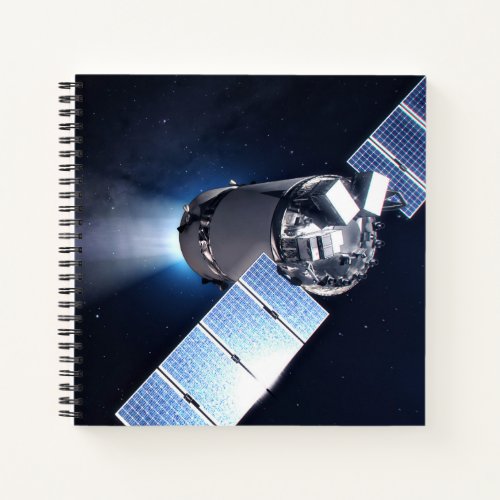 Dragon Xl Spacecraft With Planet Earth In Distance Notebook