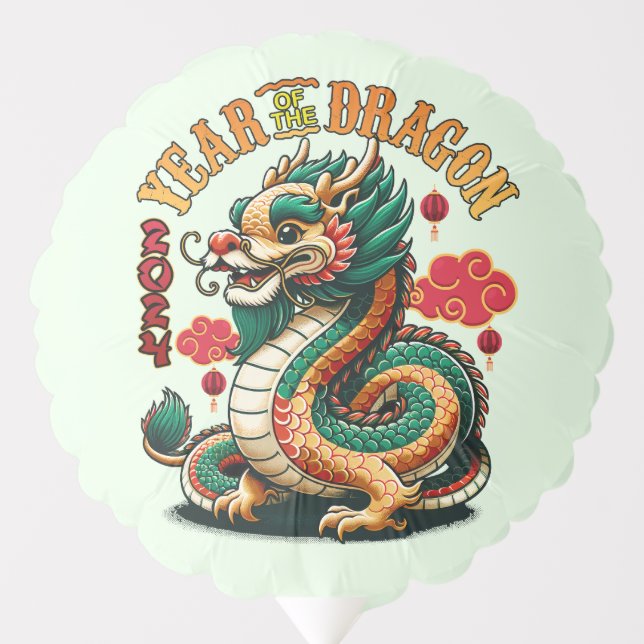 Dragon Year 2024 Embrace Lunar New Year Prosperity Balloon (Front)