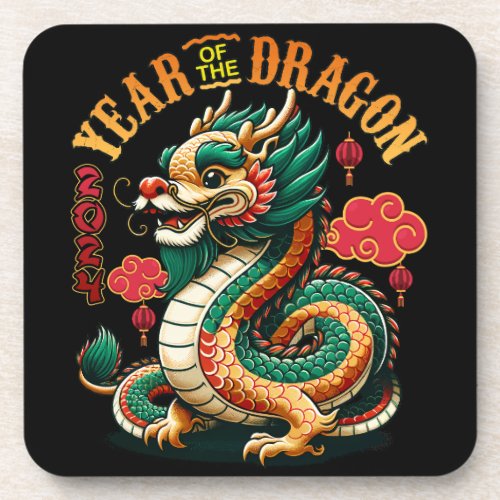 Dragon Year 2024 Embrace Lunar New Year Prosperity Beverage Coaster