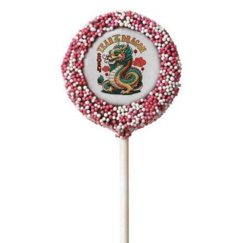 Dragon Year 2024 Embrace Lunar New Year Prosperity Chocolate Covered Oreo Pop