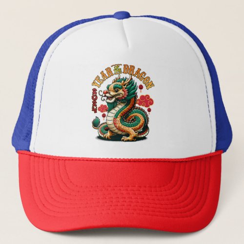 Dragon Year 2024 Embrace Lunar New Year Prosperity Trucker Hat
