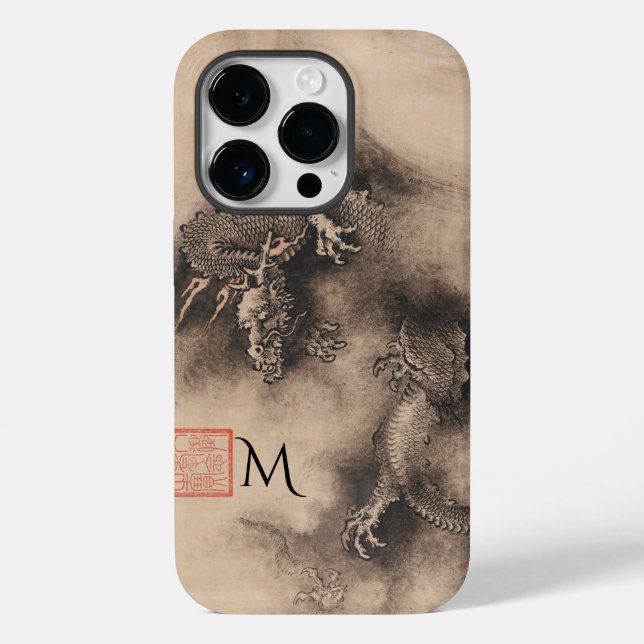 Dragon Year Chinese Zodiac sign Monogram Iphone C Case-Mate iPhone Case (Back)