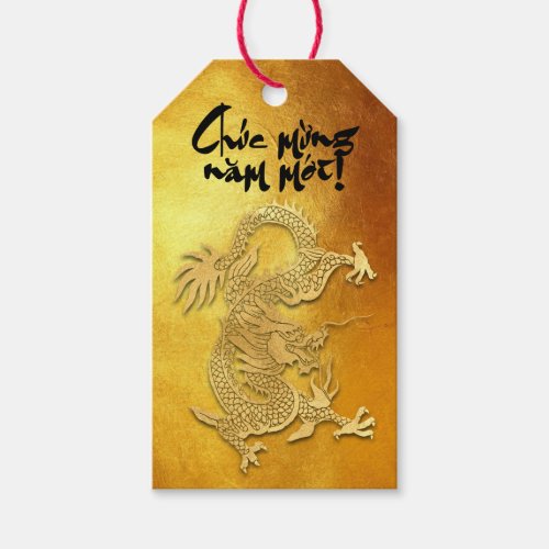 Dragon Year custom Y Greeting Vietnamese Gold GTAG Gift Tags