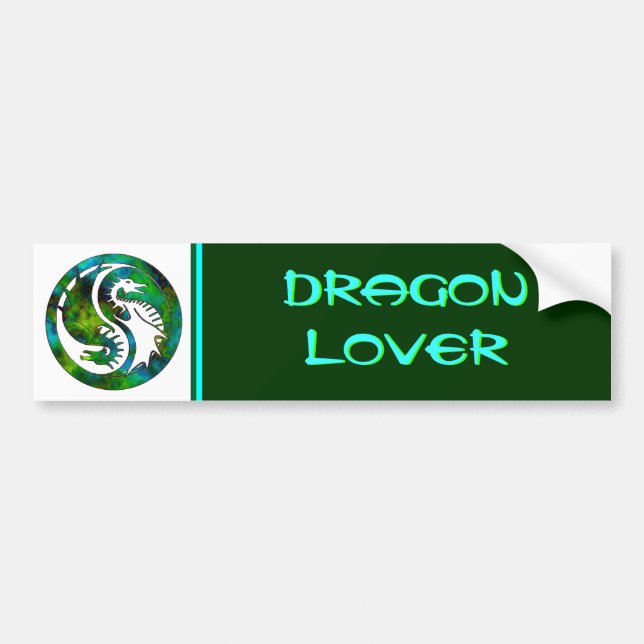 Dragon Yin Yang Bumper Sticker (Front)