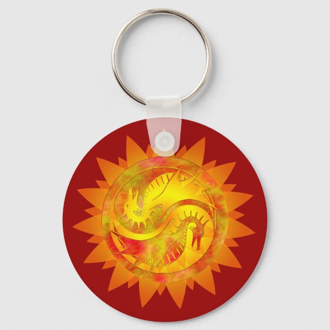 Dragon Yin Yang Keychain (Front)