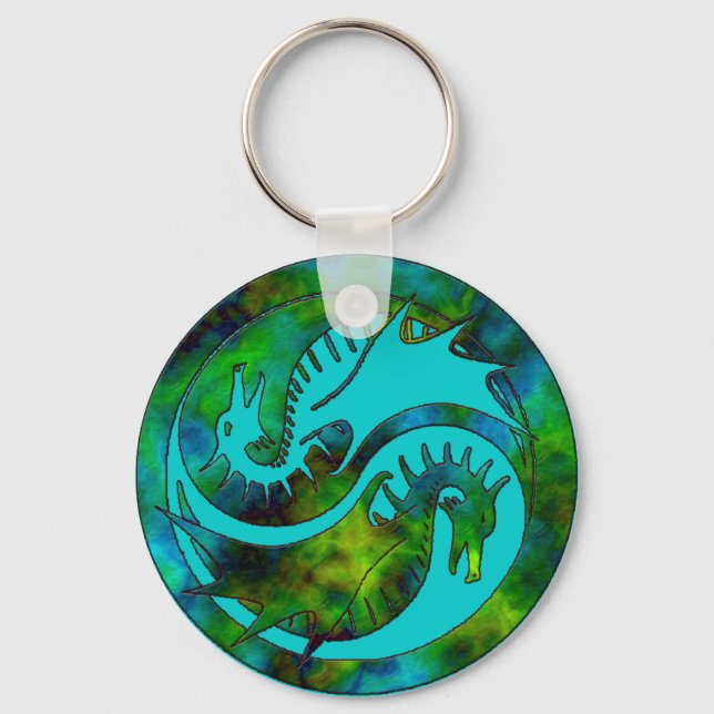 Dragon Yin Yang Keychain (Front)