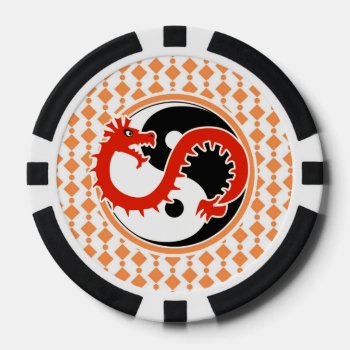 Dragon Yin Yang Poker Chips by doozydoodles at Zazzle