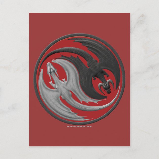 Dragon Yin-Yang Postcard (Front)