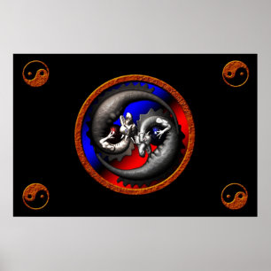 Dragon Yin-Yang Poster