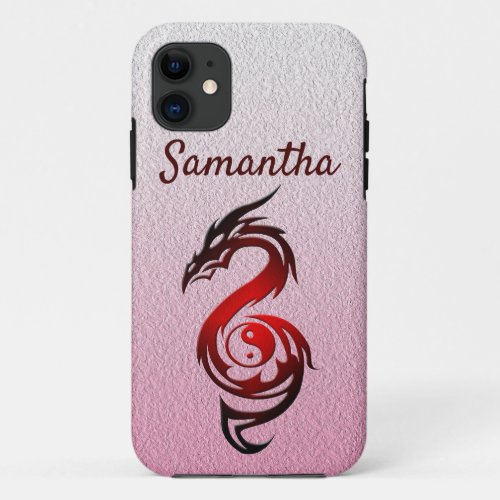 Dragon yin yang red Case-Mate iPhone case