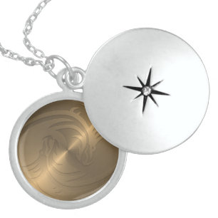 Dragon Yin Yang Sterling Silver Round Locket Necklace