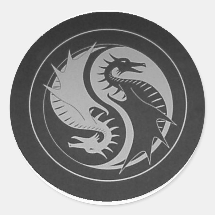 Dragon Yin/Yang Sticker