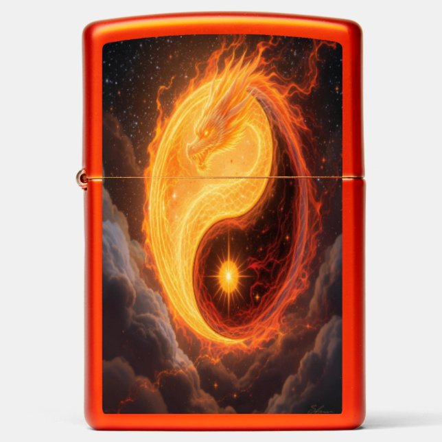 Dragon Yin Yang Zippo Lighter (Front)