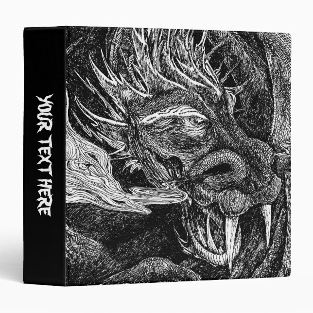 Dragon 'Your Text' binder (Front/Spine)