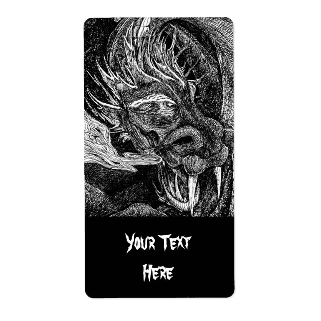 Dragon 'Your Text' label (Front)