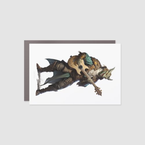 Dragonborn Bard Car Magnet