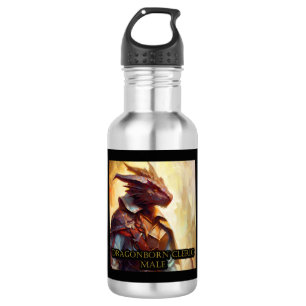 Dragonborn Cleric Male Stainless Steel Water Bottle