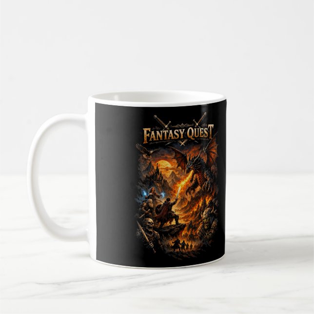 Dragonfire Quest Coffee Mug (Left)