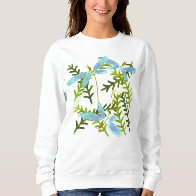 Dragonflies Abstract Art to Wear Sweatshirt (Front)