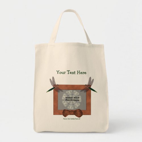 Dragonflies Add Your Photo Template Tote Bag