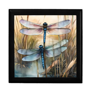 Dragonflies Among the Cattails and Reeds Gift Box