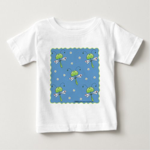 Dragonflies and Daisies Baby T_Shirt