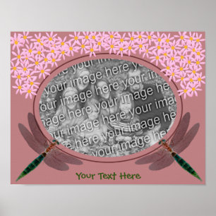 Dragonflies And Daisies Create Your Own Photo  Poster