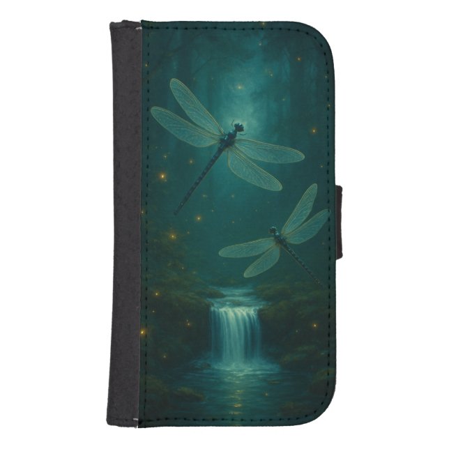 Dragonflies and Fireflies Nature Samsung Galaxy Wallet Case (Front)