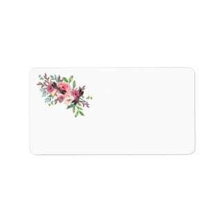 Dragonflies and Flowers Address Labels