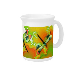 Dragonflies and Fractals Pitcher