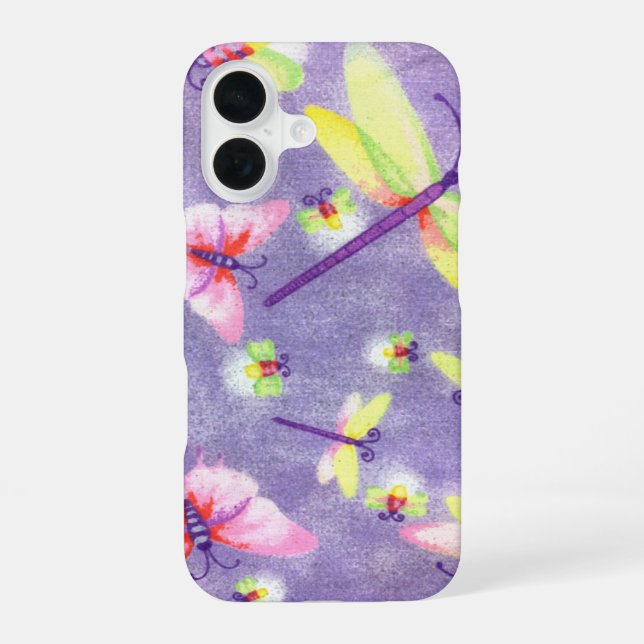 Dragonflies and Lightning Bugs Iphone Case (Back)