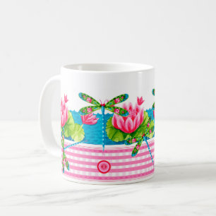Dragonflies and Lilies Mug